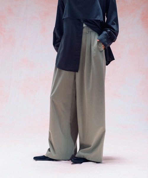 LEPSIM（レプシィム）の「スラックスパンツ　497353（スラックス・レディース・ブラック/グレイッシュベージュ/ダークブラウン・FREE）」の10枚目の写真