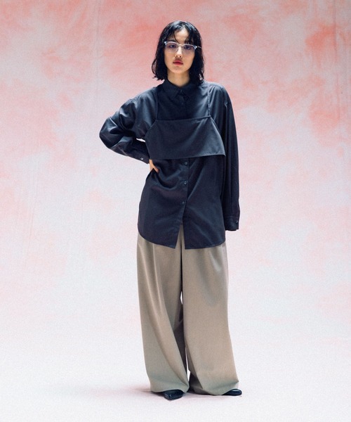 LEPSIM（レプシィム）の「スラックスパンツ　497353（スラックス・レディース・ブラック/グレイッシュベージュ/ダークブラウン・FREE）」の13枚目の写真