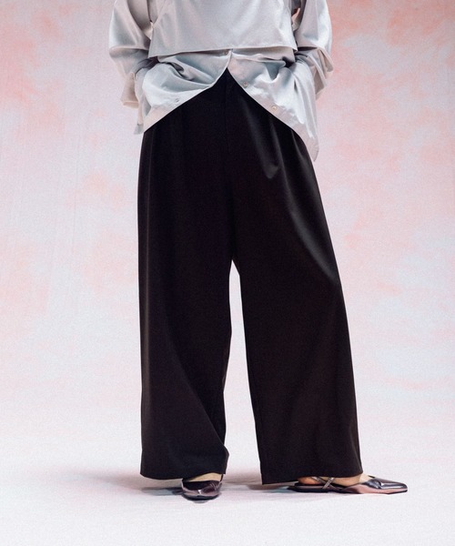 LEPSIM（レプシィム）の「スラックスパンツ　497353（スラックス・レディース・ブラック/グレイッシュベージュ/ダークブラウン・FREE）」の16枚目の写真