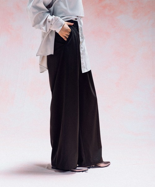 LEPSIM（レプシィム）の「スラックスパンツ　497353（スラックス・レディース・ブラック/グレイッシュベージュ/ダークブラウン・FREE）」の18枚目の写真