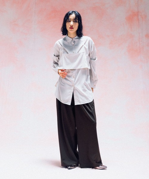 LEPSIM（レプシィム）の「スラックスパンツ　497353（スラックス・レディース・ブラック/グレイッシュベージュ/ダークブラウン・FREE）」の19枚目の写真