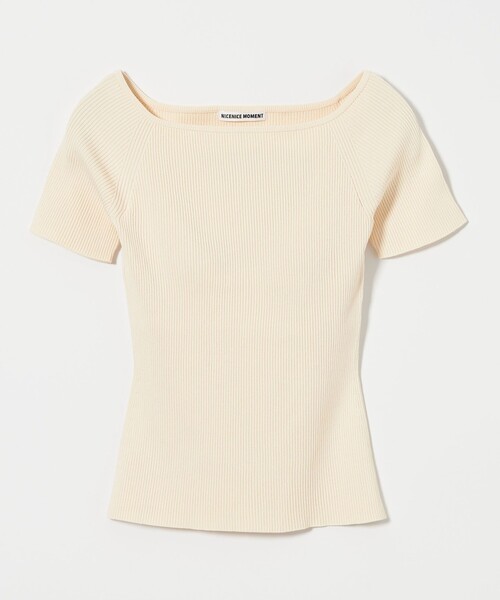 【NICENICE MOMENT】OPEN SHOULDERニット2 別注】＜NICENICE MOMENT for conte＞ OPEN SHOULDER ニット②