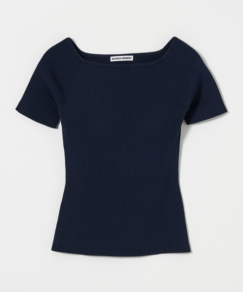 NICENICE MOMENT OPEN SHOULDER ニット 別注】＜NICENICE MOMENT for conte＞ OPEN SHOULDER ニット
