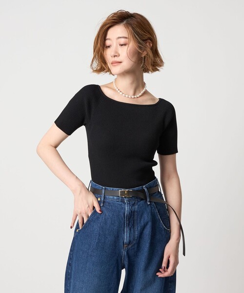 【NICENICE MOMENT】OPEN SHOULDERニット2 別注】＜NICENICE MOMENT for conte＞ OPEN SHOULDER ニット②