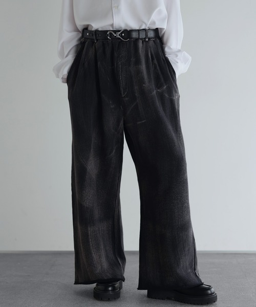 SOCCE（ソーシー）の「ヴィンテージライクカットオフスウェットパンツ（スウェットパンツ・メンズ・ブラック系1/グレー/グレー系1/ブラック・M/S/XL/L）」の4枚目の写真