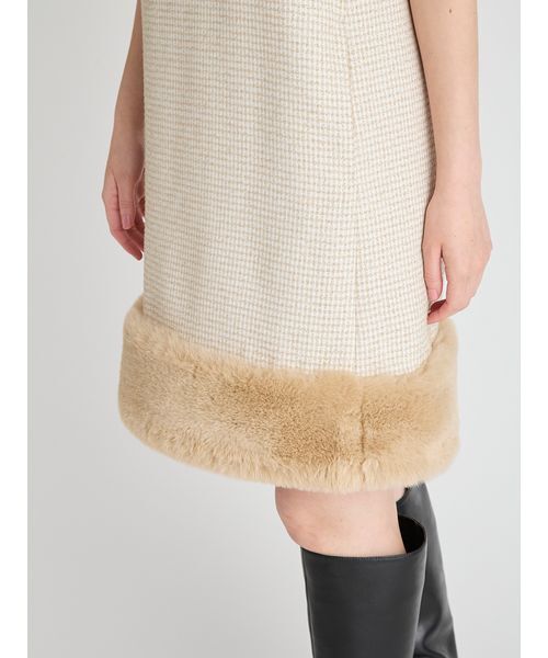 CELFORD（セルフォード）の「裾ファーミニワンピース（ワンピース・レディース・グレー/ブラック/チェック・38/36）」の10枚目の写真