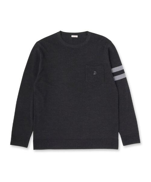 DRESSTERIOR(ドレステリア)の「ウォッシャブルファインメリノ クルーネックニット(ニット/セーター・メンズ・ブラック/ダークグレー/レッド系1・91/90/92/94)」の15枚目の写真