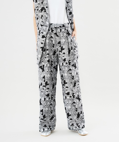 セール】【セットアップ可】ボタニカル シアージャカードパンツ