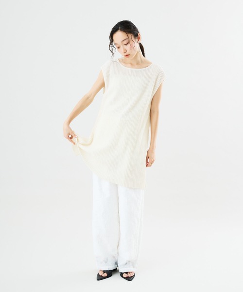 Muscat(マスカット)の「【セットアップ可】ボタニカル シアージャカードパンツ(その他パンツ・レディース・ブラック/ホワイト/ライトグレー・F)」の9枚目の写真