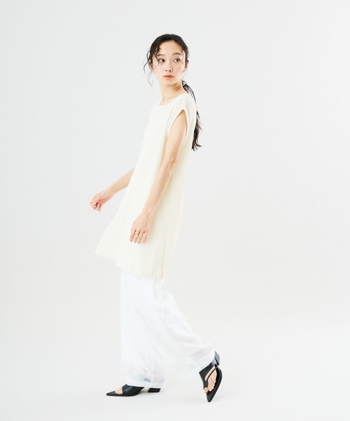 Muscat(マスカット)の「【セットアップ可】ボタニカル シアージャカードパンツ(その他パンツ・レディース・ブラック/ホワイト/ライトグレー・F)」の13枚目の写真