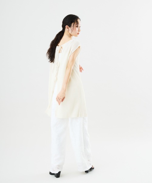 Muscat(マスカット)の「【セットアップ可】ボタニカル シアージャカードパンツ(その他パンツ・レディース・ブラック/ホワイト/ライトグレー・F)」の12枚目の写真