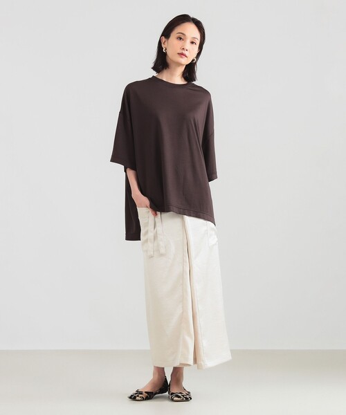 COGTHEBIGSMOKE(コグザビッグスモーク)の「COG THE BIGSMOKE / MINA ラップスカート(スカート・レディース・ブラック/ナチュラル・ONE SIZE)」の4枚目の写真