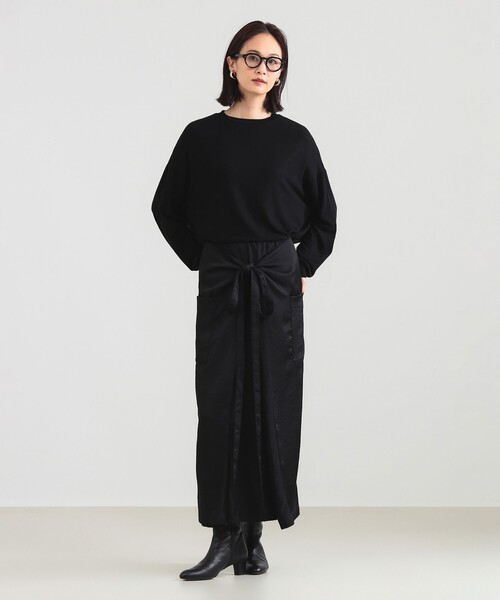 COGTHEBIGSMOKE(コグザビッグスモーク)の「COG THE BIGSMOKE / MINA ラップスカート(スカート・レディース・ブラック/ナチュラル・ONE SIZE)」の8枚目の写真