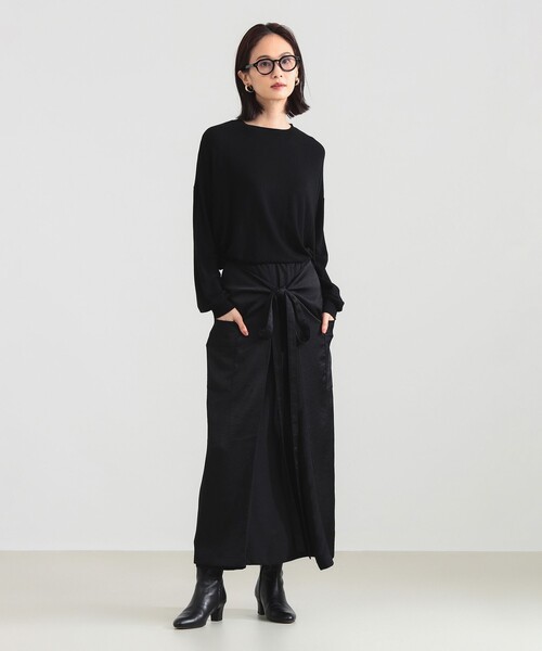 COGTHEBIGSMOKE(コグザビッグスモーク)の「COG THE BIGSMOKE / MINA ラップスカート(スカート・レディース・ブラック/ナチュラル・ONE SIZE)」の9枚目の写真