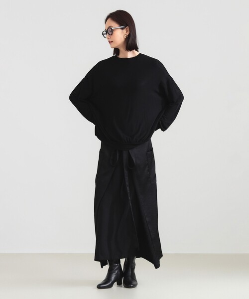 COGTHEBIGSMOKE(コグザビッグスモーク)の「COG THE BIGSMOKE / MINA ラップスカート(スカート・レディース・ブラック/ナチュラル・ONE SIZE)」の12枚目の写真