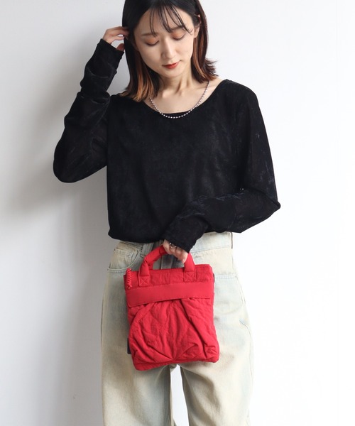 WILD THINGS(ワイルドシングス)の「【WILD THINGS/ワイルドシングス】ひょうたんキルト ミニヘルメットバッグ/ショルダー(ショルダーバッグ・メンズ・レッド/オフホワイト/ブラック/オリーブ・FREE)」の22枚目の写真