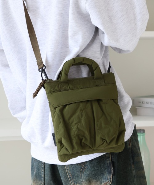 WILD THINGS(ワイルドシングス)の「【WILD THINGS/ワイルドシングス】ひょうたんキルト ミニヘルメットバッグ/ショルダー(ショルダーバッグ・メンズ・レッド/オフホワイト/ブラック/オリーブ・FREE)」の17枚目の写真