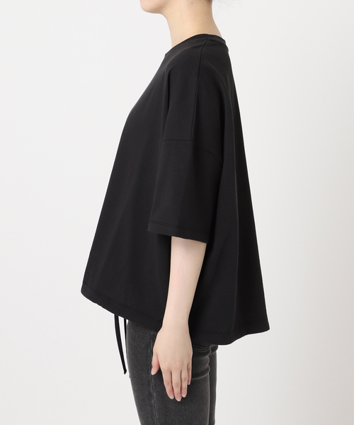 JOURNAL STANDARD relume(ジャーナルスタンダード レリューム)の「《再入荷!》1枚で決まる。ギャザーヘムショートスリーブTシャツ(Tシャツ/カットソー・レディース・ベージュ/ライトグレー/ホワイト/ブラック・FREE)」の6枚目の写真