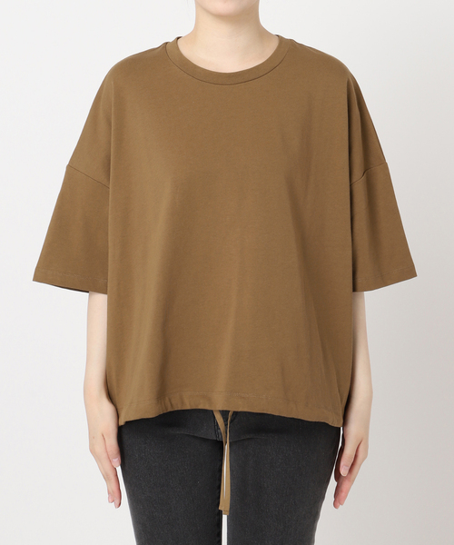 JOURNAL STANDARD relume(ジャーナルスタンダード レリューム)の「《再入荷!》1枚で決まる。ギャザーヘムショートスリーブTシャツ(Tシャツ/カットソー・レディース・ベージュ/ライトグレー/ホワイト/ブラック・FREE)」の14枚目の写真