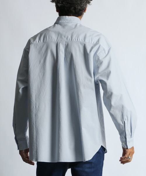 セール】ECO FRIENDRY DYEING OVER SIZE OXFORD SHIRT：エコ