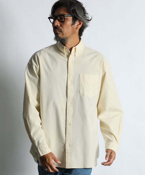 The DUFFER of ST.GEORGE(ザダファーオブセントジョージ)の「ECO FRIENDRY DYEING OVER SIZE OXFORD SHIRT:エコフレンドリーダイ オーバーサイズ オックスシャツ(シャツ/ブラウス・メンズ・ライトブルー/ライトイエロー/ホワイト・X-LARGE/LARGE/MEDIUM)」の17枚目の写真