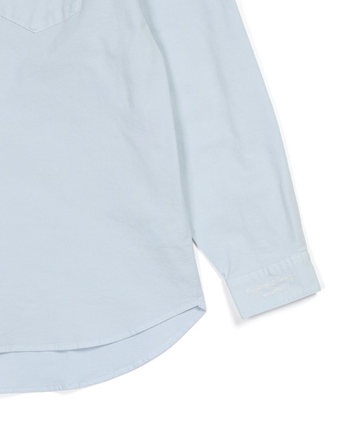 The DUFFER of ST.GEORGE(ザダファーオブセントジョージ)の「ECO FRIENDRY DYEING OVER SIZE OXFORD SHIRT:エコフレンドリーダイ オーバーサイズ オックスシャツ(シャツ/ブラウス・メンズ・ライトブルー/ライトイエロー/ホワイト・X-LARGE/LARGE/MEDIUM)」の4枚目の写真