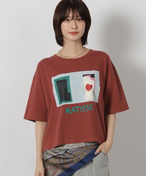 LAKOLE（ラコレ）の「【ラコレ アート】アソートプリントT / 590987（Tシャツ/カットソー・レディース・チャコール/ボルドー/オフホワイト・MEDIUM/LARGE）」の3枚目の写真