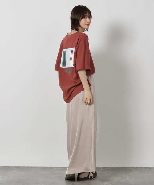 LAKOLE（ラコレ）の「【ラコレ アート】アソートプリントT / 590987（Tシャツ/カットソー・レディース・チャコール/ボルドー/オフホワイト・MEDIUM/LARGE）」の13枚目の写真