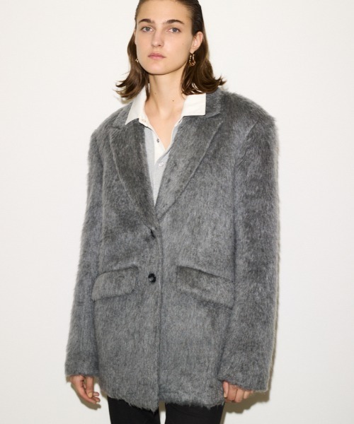 SLY スライ ウエスト ギャザー テイラー ジャケット グレー SLY スライ ウエスト ギャザー テイラー ジャケット グレー SLY