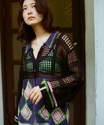 UNITED TOKYO かぎ編みニット 黒 綿 ロング 2 C2184 Bab / Bou Jeloud｜透かし編みニットトップス | Rakuten Fashion