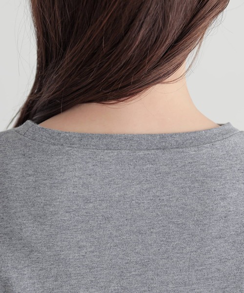 n'OrLABEL（ノアールレーベル）の「異素材アシンメトリーカットソー（Tシャツ/カットソー・レディース・杢グレー/ブルーグリーン/ブラック・1/2）」の19枚目の写真