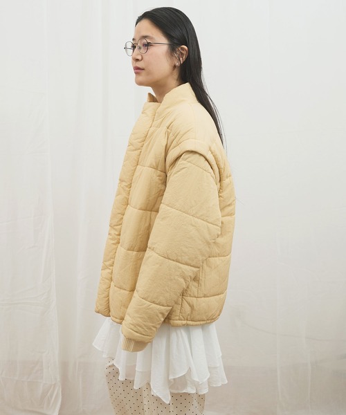 fig Ｌondon（フィグロンドン）の「puff 2way coat（その他アウター・レディース・グリーン/ダークブラウン/ベージュ・FREE）」の15枚目の写真