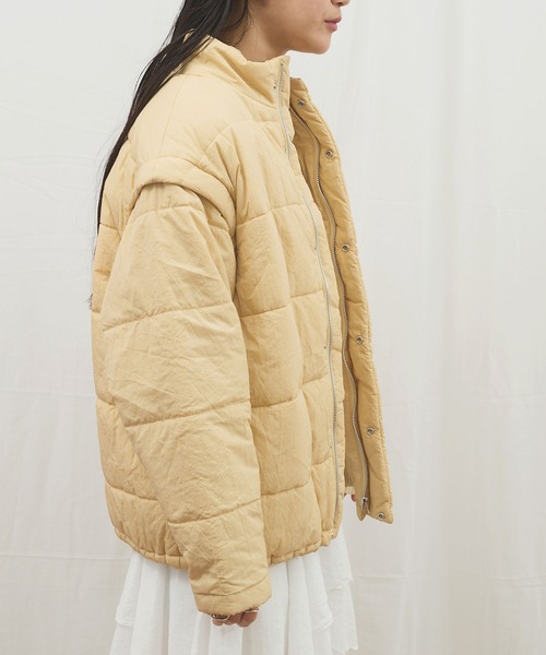 fig Ｌondon（フィグロンドン）の「puff 2way coat（その他アウター・レディース・グリーン/ダークブラウン/ベージュ・FREE）」の14枚目の写真