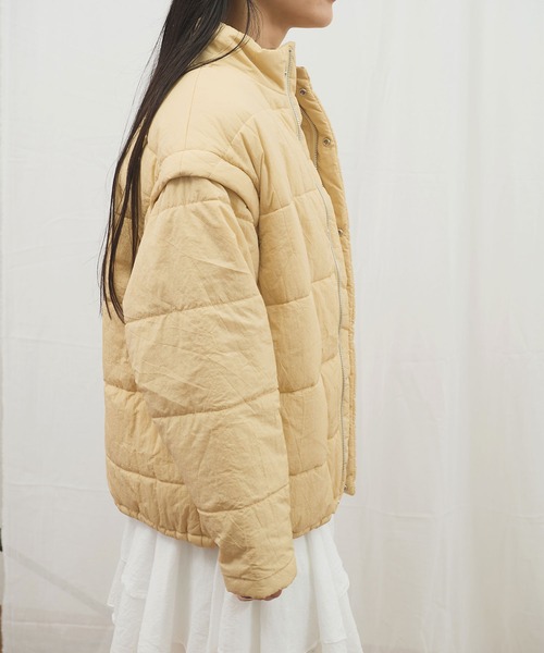 fig Ｌondon（フィグロンドン）の「puff 2way coat（その他アウター・レディース・グリーン/ダークブラウン/ベージュ・FREE）」の20枚目の写真