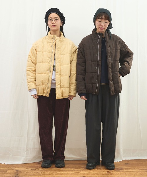 fig Ｌondon（フィグロンドン）の「puff 2way coat（その他アウター・レディース・グリーン/ダークブラウン/ベージュ・FREE）」の4枚目の写真