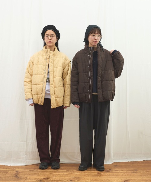 fig Ｌondon（フィグロンドン）の「puff 2way coat（その他アウター・レディース・グリーン/ダークブラウン/ベージュ・FREE）」の6枚目の写真