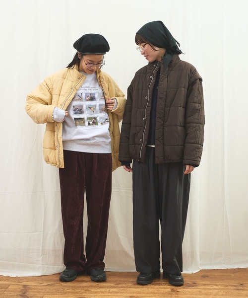 fig Ｌondon（フィグロンドン）の「puff 2way coat（その他アウター・レディース・グリーン/ダークブラウン/ベージュ・FREE）」の5枚目の写真