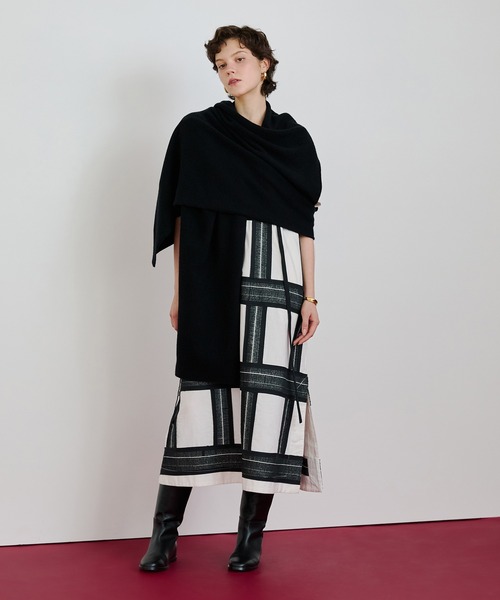 HOUSE OF LOTUS(ハウスオブロータス)の「ウールストールジレ(ニット/セーター・レディース・ブラウン/ブラック/グレー系その他・M)」の2枚目の写真