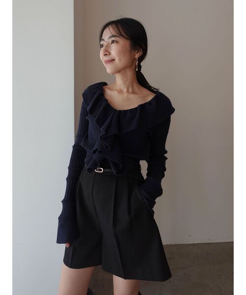 LAGUNAMOON(ラグナムーン)の「バイカラーベルトセットショートパンツ(その他パンツ・レディース・モカ/ブラック・SMALL/MEDIUM)」の4枚目の写真