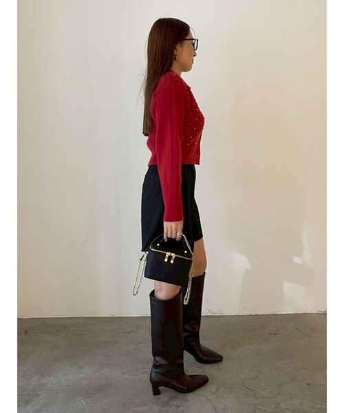 LAGUNAMOON（ラグナムーン）の「バイカラーベルトセットショートパンツ（その他パンツ・レディース・モカ/ブラック・SMALL/MEDIUM）」の4枚目の写真