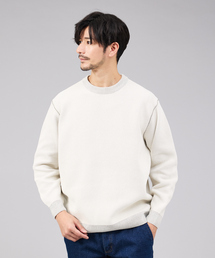 ABAHOUSE GRAY | ダブルフェイス モールカノコ プルオーバー ライン切替えニット(ニット/セーター)