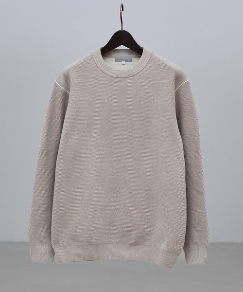 ABAHOUSE GRAY（アバハウスグレイ）の「ダブルフェイス モールカノコ プルオーバー ライン切替えニット（ニット/セーター・メンズ・ボルドー/ブラック/ライトベージュ/グレー/オフホワイト・46/48）」の4枚目の写真