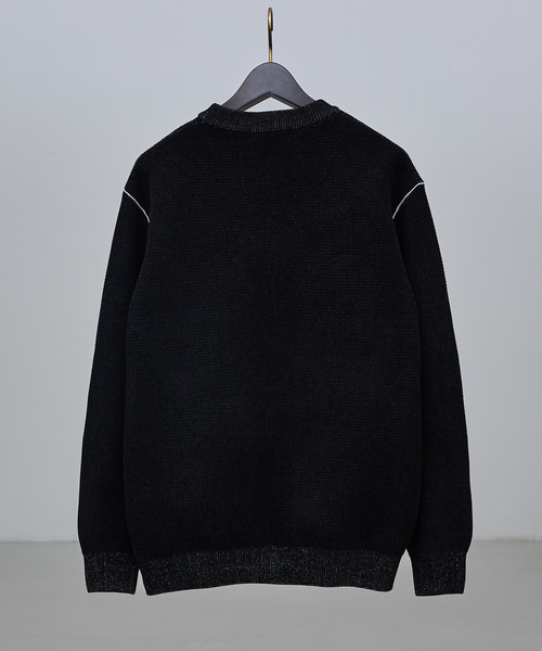 ABAHOUSE GRAY（アバハウスグレイ）の「ダブルフェイス モールカノコ プルオーバー ライン切替えニット（ニット/セーター・メンズ・ボルドー/ブラック/ライトベージュ/グレー/オフホワイト・46/48）」の19枚目の写真