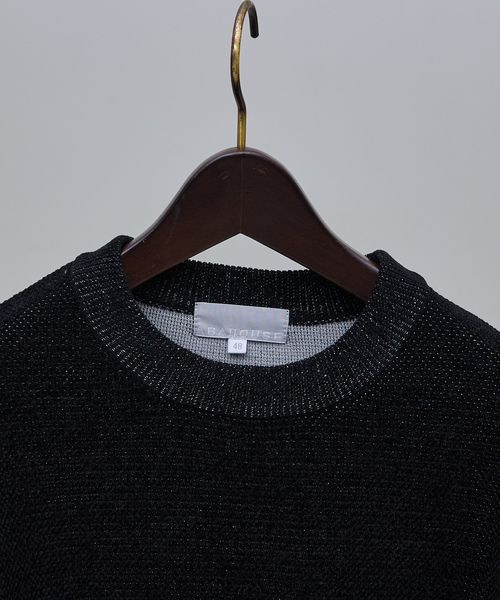 ABAHOUSE GRAY（アバハウスグレイ）の「ダブルフェイス モールカノコ プルオーバー ライン切替えニット（ニット/セーター・メンズ・ボルドー/ブラック/ライトベージュ/グレー/オフホワイト・46/48）」の10枚目の写真