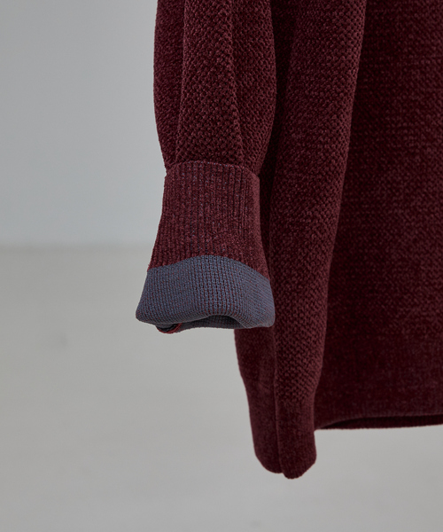 ABAHOUSE GRAY（アバハウスグレイ）の「ダブルフェイス モールカノコ プルオーバー ライン切替えニット（ニット/セーター・メンズ・ボルドー/ブラック/ライトベージュ/グレー/オフホワイト・46/48）」の11枚目の写真