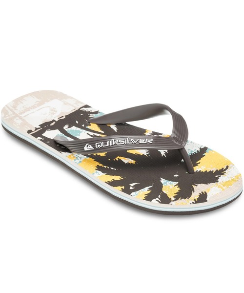 Quiksilver(クイックシルバー)の「MOLOKAI ART 25/クイックシルバー総柄ビーサン(ビーチサンダル)(サンダル・メンズ・ブラック/ベージュ/オフホワイト/ブルー・28cm/27cm/26cm/25cm)」の2枚目の写真