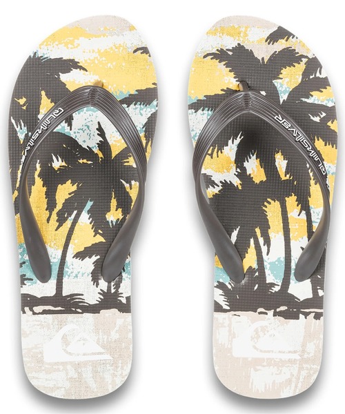Quiksilver(クイックシルバー)の「MOLOKAI ART 25/クイックシルバー総柄ビーサン(ビーチサンダル)(サンダル・メンズ・ブラック/ベージュ/オフホワイト/ブルー・28cm/27cm/26cm/25cm)」の6枚目の写真
