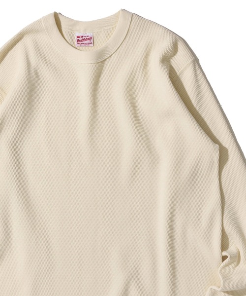 Healthknit(ヘルスニット)の「【Healthknit】Thermal King Raschel Honeycomd Crewneck L/S / ハニカム クルーネック ロングスリーブTシャツ(Tシャツ/カットソー・メンズ・チャコールグレー/ナチュラル/ピンク・MEDIUM/LARGE/X-LARGE)」の3枚目の写真