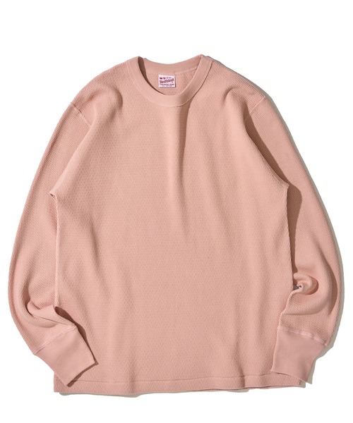 Healthknit(ヘルスニット)の「【Healthknit】Thermal King Raschel Honeycomd Crewneck L/S / ハニカム クルーネック ロングスリーブTシャツ(Tシャツ/カットソー・メンズ・チャコールグレー/ナチュラル/ピンク・MEDIUM/LARGE/X-LARGE)」の9枚目の写真