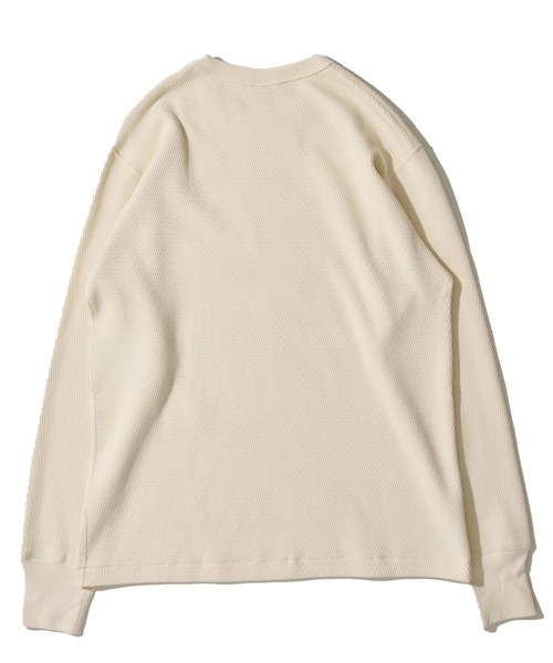 Healthknit(ヘルスニット)の「【Healthknit】Thermal King Raschel Honeycomd Crewneck L/S / ハニカム クルーネック ロングスリーブTシャツ(Tシャツ/カットソー・メンズ・チャコールグレー/ナチュラル/ピンク・MEDIUM/LARGE/X-LARGE)」の8枚目の写真